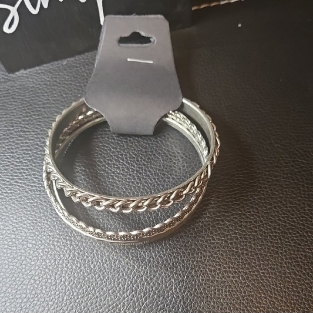 Bangle Silver Bracelet Trio - Picture 3 of 4